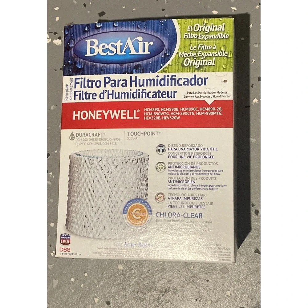 Best Air BestAir Honeywell Humidifier Filter D88 Wick Water Made‎ In The USA